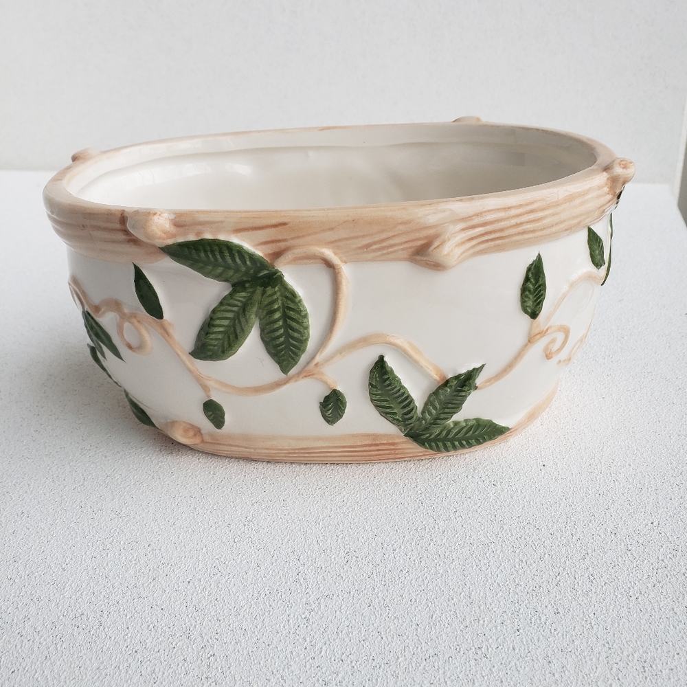 Claire Burke Vintage Planter Raised Vine Pattern